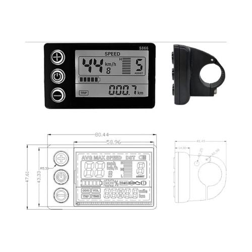 Display LCD S866 compatibile con mod. BigBoy